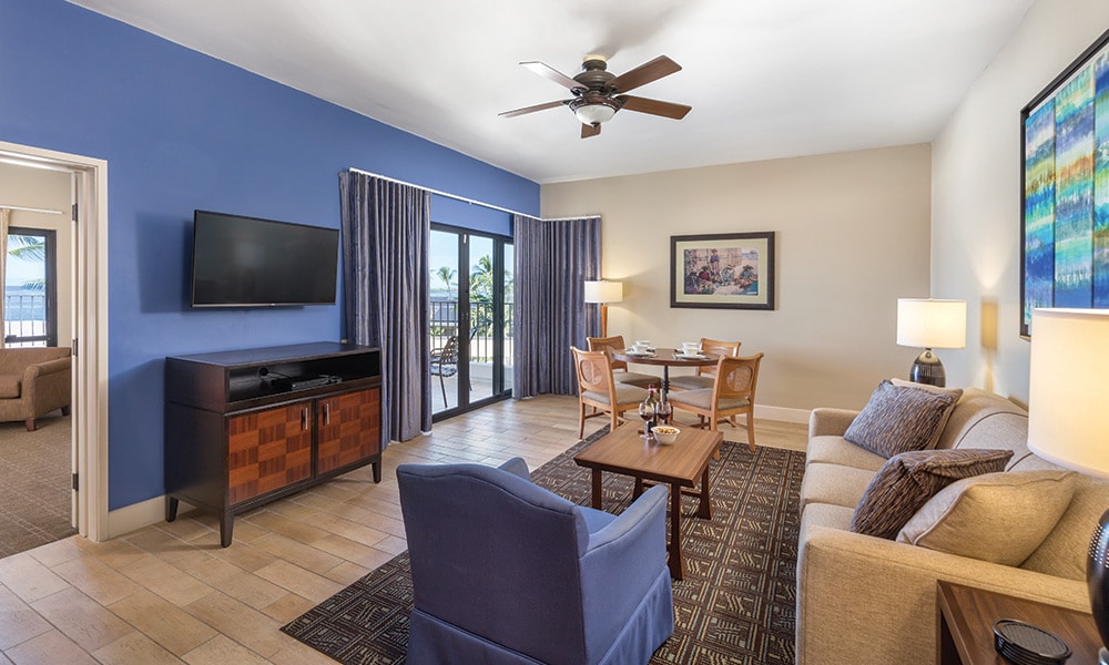 Club Wyndham Hawaii At Royal Sea Cliff 1 Bedroom Deluxe Living Area