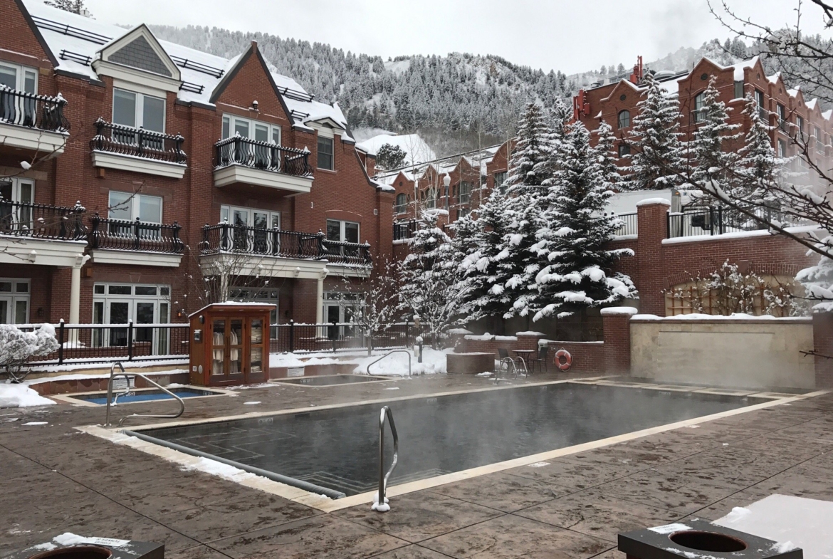 Hyatt Grand Aspen Pool during Winter
