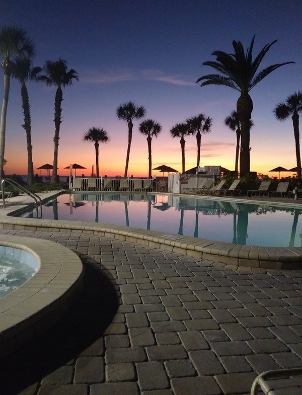 Grand Shores West Pool Evening